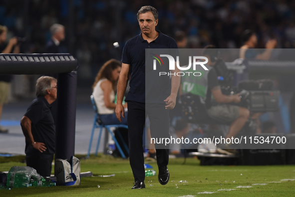 Fabio Pecchia Head Coach of Parma Calcio during the Serie A match between SSC Napoli and Parma Calcio at Stadio Diego Armando Maradona Naple...