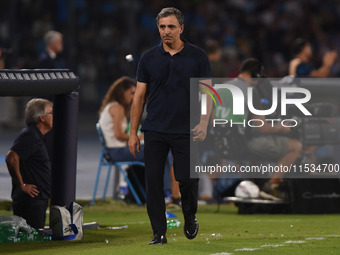 Fabio Pecchia Head Coach of Parma Calcio during the Serie A match between SSC Napoli and Parma Calcio at Stadio Diego Armando Maradona Naple...