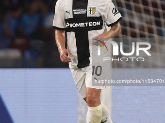 Adrian Bernabe of Parma Calcio during the Serie A match between SSC Napoli and Parma Calcio at Stadio Diego Armando Maradona Naples Italy on...