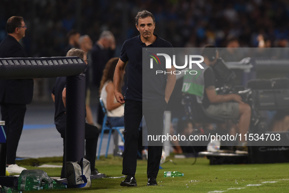 Fabio Pecchia Head Coach of Parma Calcio during the Serie A match between SSC Napoli and Parma Calcio at Stadio Diego Armando Maradona Naple...