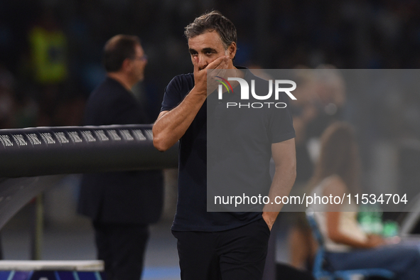 Fabio Pecchia Head Coach of Parma Calcio during the Serie A match between SSC Napoli and Parma Calcio at Stadio Diego Armando Maradona Naple...