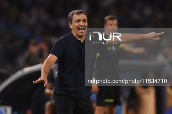 Fabio Pecchia Head Coach of Parma Calcio during the Serie A match between SSC Napoli and Parma Calcio at Stadio Diego Armando Maradona Naple...