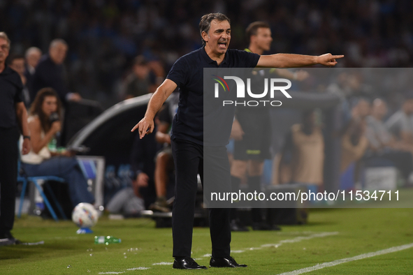 Fabio Pecchia Head Coach of Parma Calcio during the Serie A match between SSC Napoli and Parma Calcio at Stadio Diego Armando Maradona Naple...