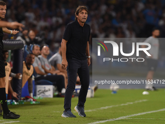 Antonio Conte Head Coach of SSC Napoli during the Serie A match between SSC Napoli and Parma Calcio at Stadio Diego Armando Maradona Naples...