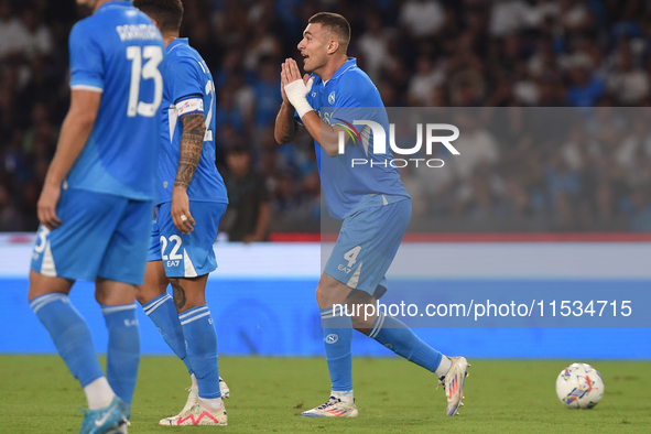 Alessandro Buongiorno of SSC Napoli during the Serie A match between SSC Napoli and Parma Calcio at Stadio Diego Armando Maradona Naples Ita...