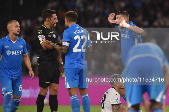 Alessandro Buongiorno of SSC Napoli during the Serie A match between SSC Napoli and Parma Calcio at Stadio Diego Armando Maradona Naples Ita...