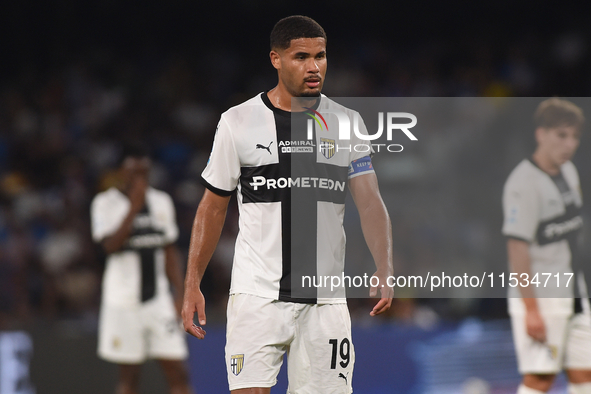 Simon Sohm of Parma Calcio during the Serie A match between SSC Napoli and Parma Calcio at Stadio Diego Armando Maradona Naples Italy on 31...