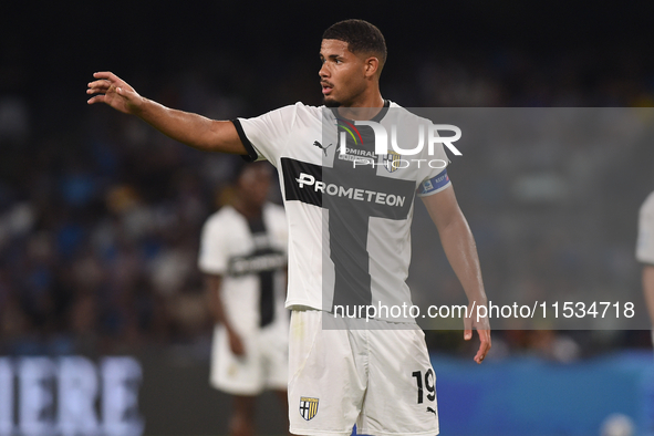 Simon Sohm of Parma Calcio during the Serie A match between SSC Napoli and Parma Calcio at Stadio Diego Armando Maradona Naples Italy on 31...