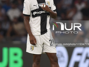 Woyo Coulibaly of Parma Calcio during the Serie A match between SSC Napoli and Parma Calcio at Stadio Diego Armando Maradona Naples Italy on...