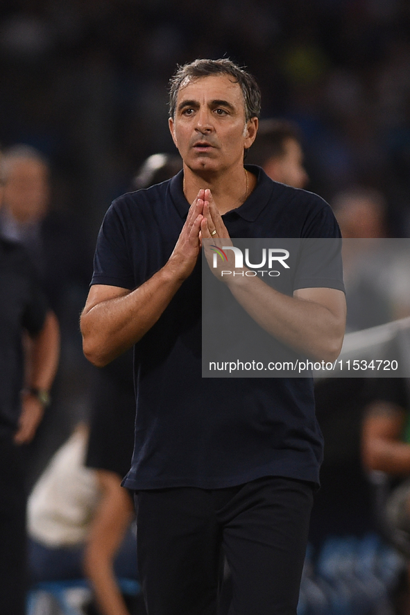 Fabio Pecchia Head Coach of Parma Calcio during the Serie A match between SSC Napoli and Parma Calcio at Stadio Diego Armando Maradona Naple...