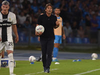 Antonio Conte Head Coach of SSC Napoli during the Serie A match between SSC Napoli and Parma Calcio at Stadio Diego Armando Maradona Naples...