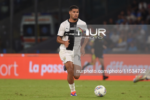 Simon Sohm of Parma Calcio during the Serie A match between SSC Napoli and Parma Calcio at Stadio Diego Armando Maradona Naples Italy on 31...