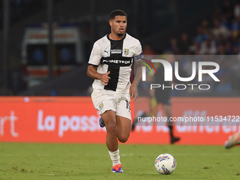 Simon Sohm of Parma Calcio during the Serie A match between SSC Napoli and Parma Calcio at Stadio Diego Armando Maradona Naples Italy on 31...