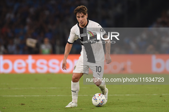 Adrian Bernabe of Parma Calcio during the Serie A match between SSC Napoli and Parma Calcio at Stadio Diego Armando Maradona Naples Italy on...