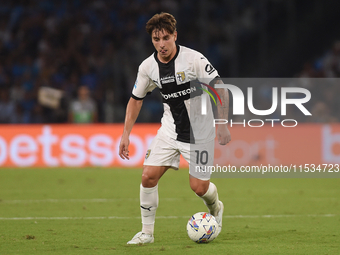 Adrian Bernabe of Parma Calcio during the Serie A match between SSC Napoli and Parma Calcio at Stadio Diego Armando Maradona Naples Italy on...