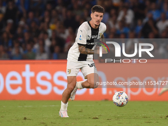 Dennis Man of Parma Calcio during the Serie A match between SSC Napoli and Parma Calcio at Stadio Diego Armando Maradona Naples Italy on 31...