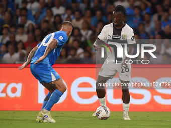 Woyo Coulibaly of Parma Calcio during the Serie A match between SSC Napoli and Parma Calcio at Stadio Diego Armando Maradona Naples Italy on...