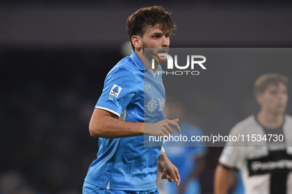 Khvicha Kvaratskhelia of SSC Napoli during the Serie A match between SSC Napoli and Parma Calcio at Stadio Diego Armando Maradona Naples Ita...