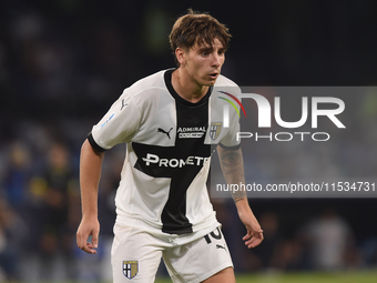 Adrian Bernabe of Parma Calcio during the Serie A match between SSC Napoli and Parma Calcio at Stadio Diego Armando Maradona Naples Italy on...