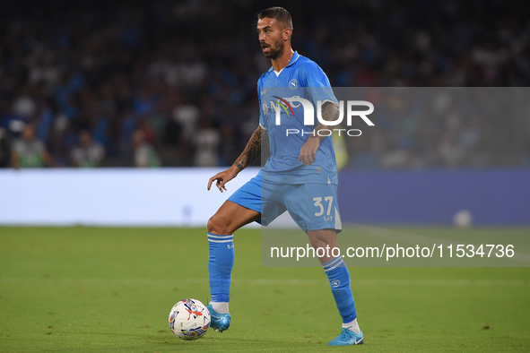 Leonardo Spinazzola of SSC Napoli during the Serie A match between SSC Napoli and Parma Calcio at Stadio Diego Armando Maradona Naples Italy...