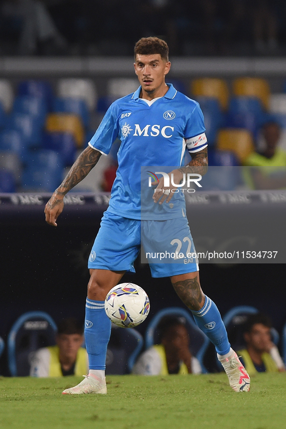 Giovanni Di Lorenzo of SSC Napoli during the Serie A match between SSC Napoli and Parma Calcio at Stadio Diego Armando Maradona Naples Italy...