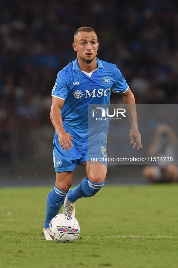 Stanislav Lobotka of SSC Napoli during the Serie A match between SSC Napoli and Parma Calcio at Stadio Diego Armando Maradona Naples Italy o...