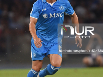 Stanislav Lobotka of SSC Napoli during the Serie A match between SSC Napoli and Parma Calcio at Stadio Diego Armando Maradona Naples Italy o...