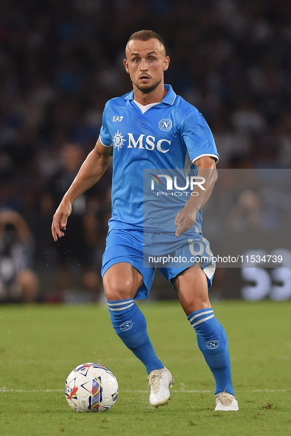 Stanislav Lobotka of SSC Napoli during the Serie A match between SSC Napoli and Parma Calcio at Stadio Diego Armando Maradona Naples Italy o...