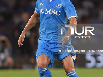 Stanislav Lobotka of SSC Napoli during the Serie A match between SSC Napoli and Parma Calcio at Stadio Diego Armando Maradona Naples Italy o...