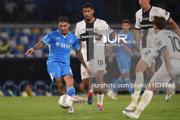 Matteo Politano of SSC Napoli during the Serie A match between SSC Napoli and Parma Calcio at Stadio Diego Armando Maradona Naples Italy on...