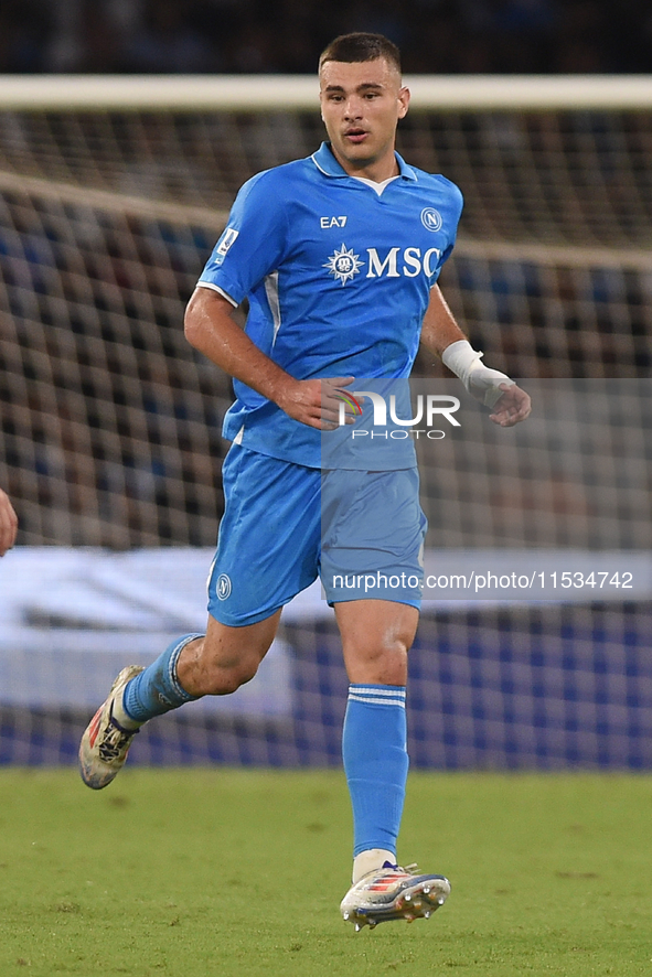 Alessandro Buongiorno of SSC Napoli during the Serie A match between SSC Napoli and Parma Calcio at Stadio Diego Armando Maradona Naples Ita...