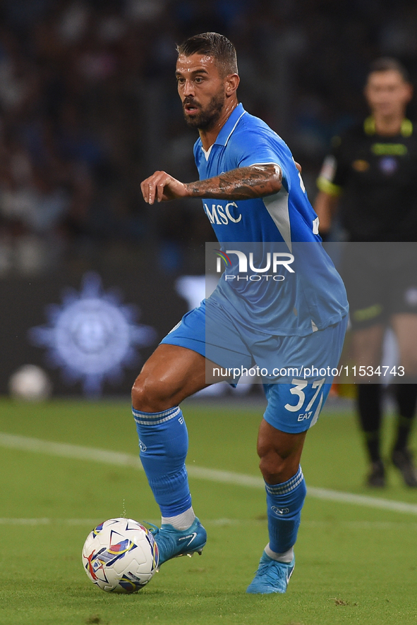 Leonardo Spinazzola of SSC Napoli during the Serie A match between SSC Napoli and Parma Calcio at Stadio Diego Armando Maradona Naples Italy...