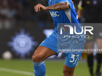 Leonardo Spinazzola of SSC Napoli during the Serie A match between SSC Napoli and Parma Calcio at Stadio Diego Armando Maradona Naples Italy...