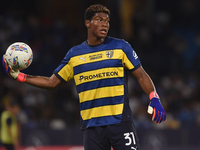 Zion Suzuki of Parma Calcio during the Serie A match between SSC Napoli and Parma Calcio at Stadio Diego Armando Maradona Naples Italy on 31...