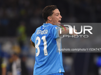 Giacomo Raspadori of SSC Napoli during the Serie A match between SSC Napoli and Parma Calcio at Stadio Diego Armando Maradona Naples Italy o...