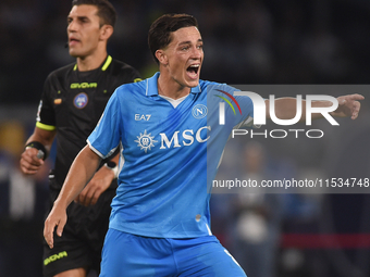 Giacomo Raspadori of SSC Napoli during the Serie A match between SSC Napoli and Parma Calcio at Stadio Diego Armando Maradona Naples Italy o...