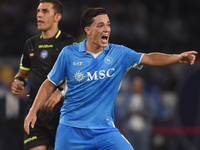 Giacomo Raspadori of SSC Napoli during the Serie A match between SSC Napoli and Parma Calcio at Stadio Diego Armando Maradona Naples Italy o...