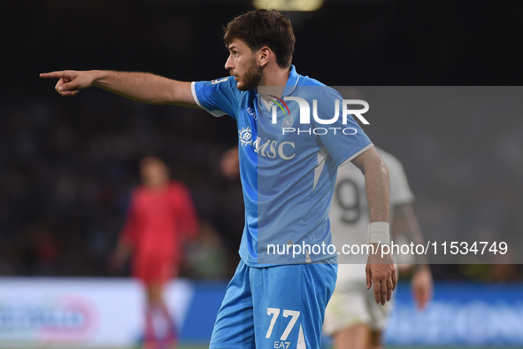 Khvicha Kvaratskhelia of SSC Napoli during the Serie A match between SSC Napoli and Parma Calcio at Stadio Diego Armando Maradona Naples Ita...