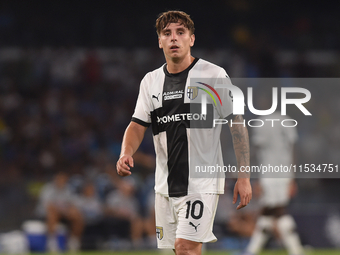 Adrian Bernabe of Parma Calcio during the Serie A match between SSC Napoli and Parma Calcio at Stadio Diego Armando Maradona Naples Italy on...