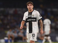 Adrian Bernabe of Parma Calcio during the Serie A match between SSC Napoli and Parma Calcio at Stadio Diego Armando Maradona Naples Italy on...