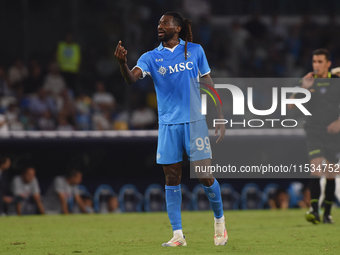 Andre-Frank Zambo Anguissa of SSC Napoli during the Serie A match between SSC Napoli and Parma Calcio at Stadio Diego Armando Maradona Naple...