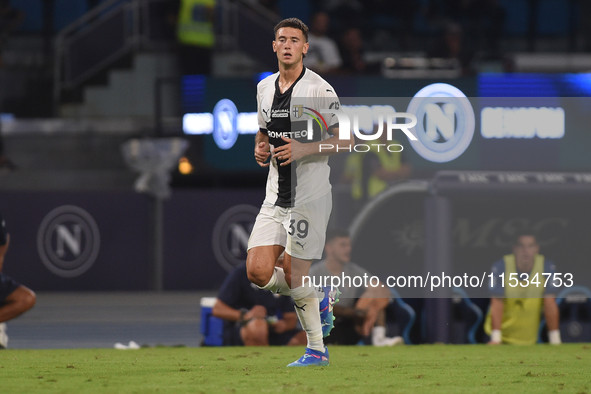 Alessandro Circati of Parma Calcio during the Serie A match between SSC Napoli and Parma Calcio at Stadio Diego Armando Maradona Naples Ital...