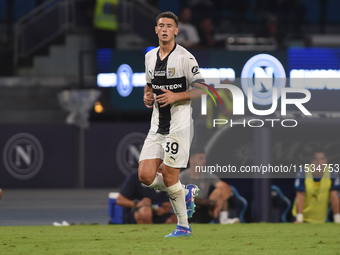 Alessandro Circati of Parma Calcio during the Serie A match between SSC Napoli and Parma Calcio at Stadio Diego Armando Maradona Naples Ital...