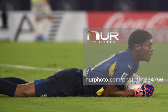 Zion Suzuki of Parma Calcio during the Serie A match between SSC Napoli and Parma Calcio at Stadio Diego Armando Maradona Naples Italy on 31...