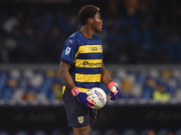 Zion Suzuki of Parma Calcio during the Serie A match between SSC Napoli and Parma Calcio at Stadio Diego Armando Maradona Naples Italy on 31...