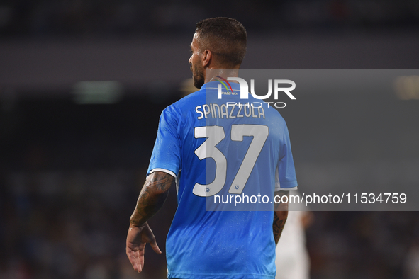 Leonardo Spinazzola of SSC Napoli during the Serie A match between SSC Napoli and Parma Calcio at Stadio Diego Armando Maradona Naples Italy...