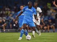 Romelu Lukaku of SSC Napoli during the Serie A match between SSC Napoli and Parma Calcio at Stadio Diego Armando Maradona Naples Italy on 31...