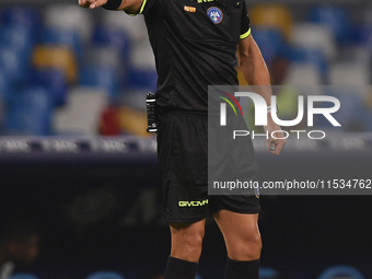 Referee Paride Tremolada during the Serie A match between SSC Napoli and Parma Calcio at Stadio Diego Armando Maradona Naples Italy on 31 Au...