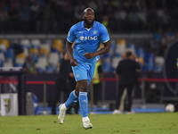 Romelu Lukaku of SSC Napoli during the Serie A match between SSC Napoli and Parma Calcio at Stadio Diego Armando Maradona Naples Italy on 31...