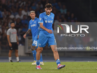 Khvicha Kvaratskhelia of SSC Napoli during the Serie A match between SSC Napoli and Parma Calcio at Stadio Diego Armando Maradona Naples Ita...